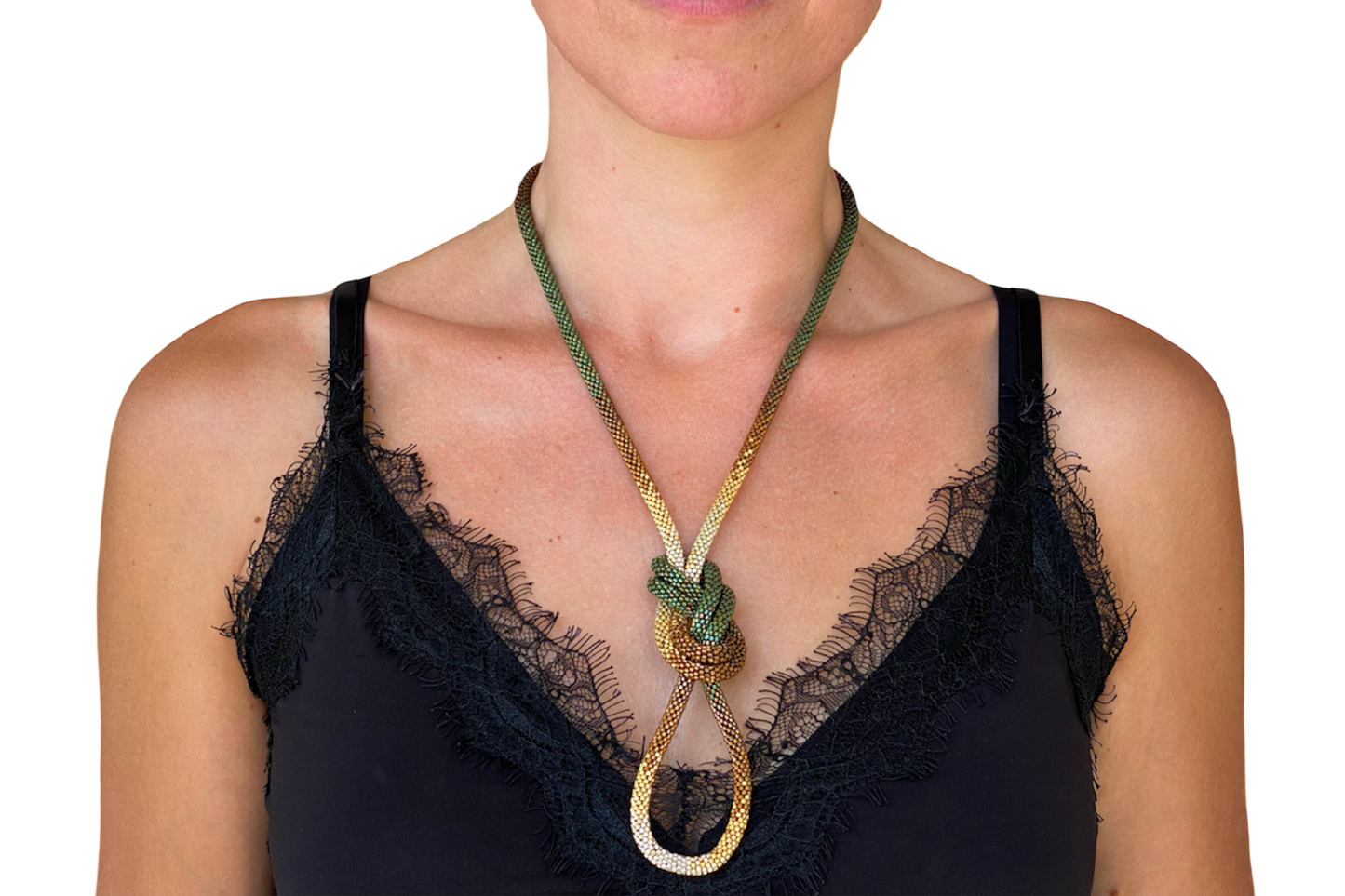 Ava sea green necklace